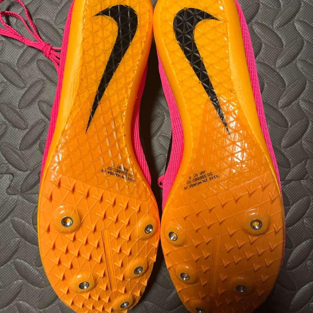 Nike Zoom Mamba 6 Pink Distance Spike Track Shoes Sz 9.5  DR2733- 600 New Sprint - Picture 5 of 12